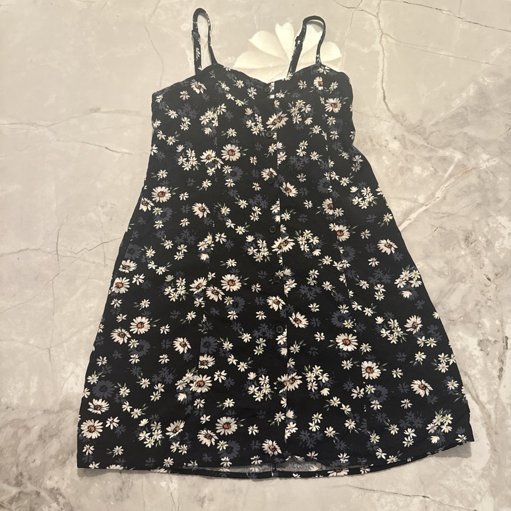 Art Class Gray Floral Dress